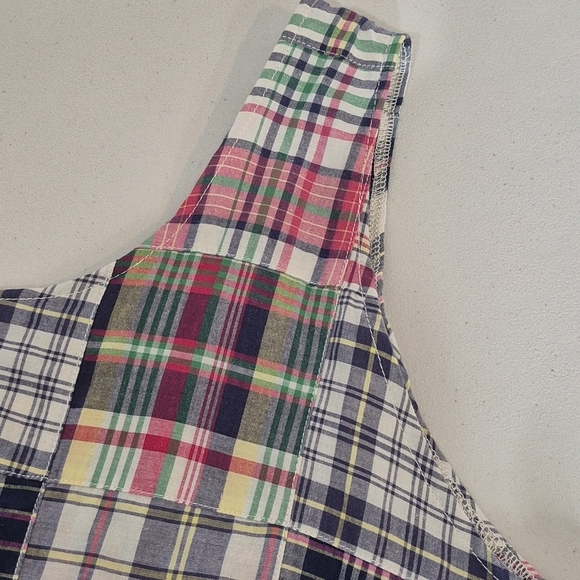 Rose-Marie Designs Patchwork Madras Plaid Sleeveless Lagenlook Tunic Top - Sz XL - Picture 6 of 10